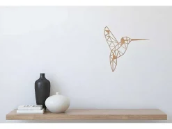 Decoração Metalica Colibris 2, Cobre, 44X1,5X44 Cm, Epikasa
