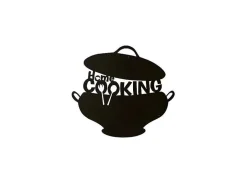 Decoração Metalica Cooking, Preto, 45X1,5X40 Cm, Epikasa