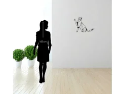 Decoração Metalica Gatos 3, Preto, 51X1,5X36 Cm, Epikasa