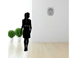 Decoração Metalica Leao 4, Preto, 40X1,5X50 Cm, Epikasa