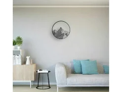 Decoração Metalica Montanha 9, Preto, 50X1,5X50 Cm, Epikasa