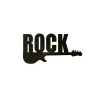 Decoração Metalica Rock 2, Preto, 50X1,5X25 Cm, Epikasa