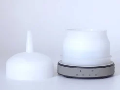 Diffuseur D'Aromes Par Ultrasons 12W Avec Led En Verre Blanc