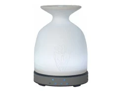 Diffuseur D'Aromes Par Ultrasons 12W Avec Led En Verre Blanc