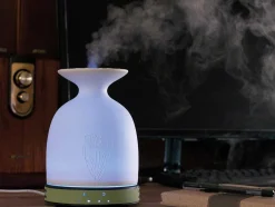 Diffuseur D'Aromes Par Ultrasons 12W Avec Led En Verre Blanc