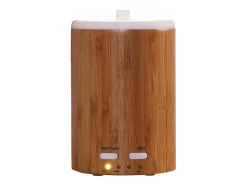 Diffuseur D'Aromes Par Ultrasons 12W Avec Led En Bambou Brun