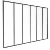 Divisória De Atelier Aluminio Termolacado E Vidro Fosco 180X105 Cm, Preto - Bayview