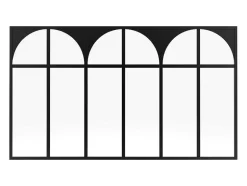 Divisória De Atelier Art Deco Aluminio Termolacado 180X105 Cm Preto - Arcadea