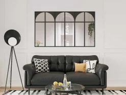 Divisória De Atelier Art Deco Aluminio Termolacado 180X105 Cm Preto - Arcadea