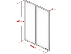 Divisória De Atelier Em Aluminio Termolacado Branco De 60X130 Cm - Bayview