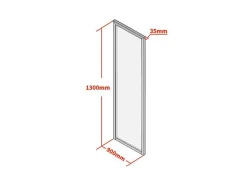 Divisória De Atelier Em Aluminio Termolacado 30X130 Cm Branco - Bayview