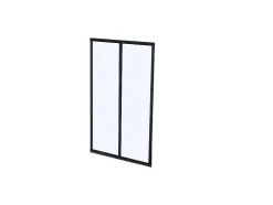 Divisória De Canto De Atelier Em Aluminio Termolacado C180 X L60 X A130 Cm Preto - Bayview