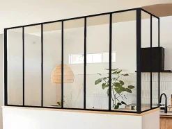 Divisória De Canto De Atelier Em Aluminio Termolacado C180 X L60 X A130 Cm Preto - Bayview