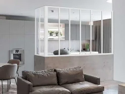 Divisória De Canto De Atelier Em Aluminio Termolacado C180 X L60 X A130 Cm Preto - Bayview
