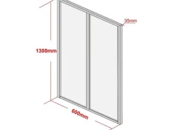 Divisória De Canto De Atelier Em Aluminio Termolacado C180 X L60 X A130 Cm Preto - Bayview