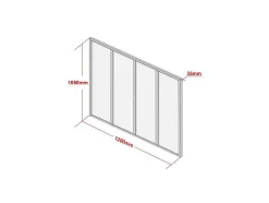 Divisória De Canto De Atelier Em Aluminio Termolacado C120 X L60 X A130 Cm Preto - Bayview