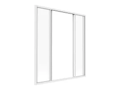 Divisória De Correr Aluminio Termolacado Branco 120X130 Cm - Ravena