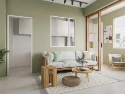 Divisória De Correr Aluminio Termolacado Branco 120X130 Cm - Ravena