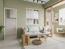 Divisória De Correr Aluminio Termolacado Branco 120X130 Cm - Ravena