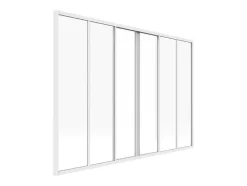Divisória De Correr Aluminio Termolacado Branco 180X130 Cm - Ravena