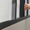 Divisória De Correr Em Aluminio Termolacado Preto 180X105 Cm - Ravena