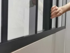 Divisória De Correr Em Aluminio Termolacado Preto 180X105 Cm - Ravena