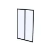 Divisória De Vidro Bayview Em Aluminio Termolacado Preto - 60X130 Cm