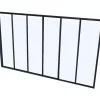 Divisória De Vidro Bayview Em Aluminio Termolacado Preto - 180X130 Cm
