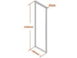 Divisória De Vidro Em Aluminio Termolacado 30 X 130 Cm Preto - Bayview