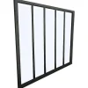 Divisória De Vidro Para Atelier Bayview Em Aluminio Termolacado Preto - 150X130 Cm
