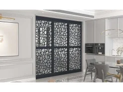 Divisória Em Aco Galvanizado L88 X A245 Cm Antracite Altura Ajustavel - Tirodi