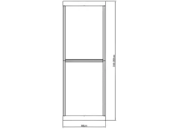 Divisória Em Aco Galvanizado L88 X A245 Cm Antracite Altura Ajustavel - Laduna