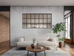 Divisória Estilo Estufa Aluminio Termolacado 210X105 Cm, Preto - Oransa