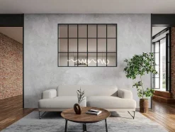 Divisória Estilo Estufa Aluminio Termolacado, 180X130 Cm, Preto - Oransa