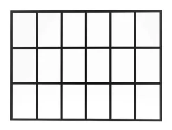 Divisória Estilo Estufa Aluminio Termolacado, 180X130 Cm, Preto - Oransa