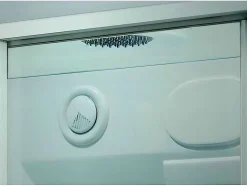 Duche Retangular Hidromassagem-Banho Turco Arthemis Em Acrilico Reforcado Com 12 Jatos De Massagem E Chuva Tropical