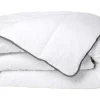 Edredão Caline Toque Seda 240 X 260 Cm 250 G/M Branco Vies Cinza - Biesya