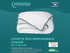 Edredão Quente Reciclado Da Dreamea Em Microfibra De 140 X 200 Cm - 350 G/M Com Borda Azul - Rosa