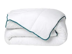 Edredão Quente Reciclado Da Dreamea Em Microfibra De 240 X 260 Cm - 350 G/M Com Borda Azul - Rosa