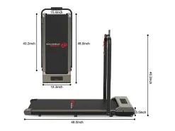 2 Em 1 Esteira Dobravel Elétrica Com Quadro Reforcado Com Tela Lcd Para O Escritório Em Casa