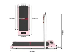 2 Em 1 Esteira Dobravel Elétrica Com Quadro Reforcado Com Tela Lcd Para O Escritório Em Casa
