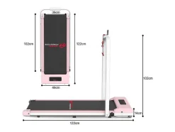 2 Em 1 Esteira Dobravel Elétrica Com Quadro Reforcado Com Tela Lcd Para O Escritório Em Casa