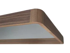 Espelho De Parede Rectangular Com Moldura De Madeira Folheada A Nogueira. 3035