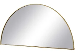 Espelho Semicirculo Design Em Metal C50 X A100 Cm Dourado - Gavra