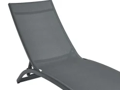 Espreguiçadeira Com Varias Posicoes Aluminio E Têxtileno Antracite - Saranda De Mylia