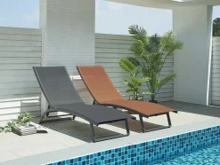 Espreguiçadeira Com Varias Posicoes Aluminio E Têxtileno Antracite - Saranda De Mylia