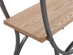 Estante Com 3 Prateleiras Em Mdf E Metal Natural E Preto - Lolana