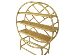 Estante Com 3 Prateleiras Em Rotim E Bambu Cor Natural - Setha
