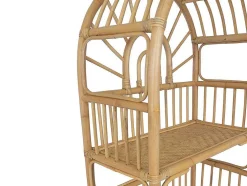 Estante Com 4 Prateleiras Em Rotim Cor Natural - Irisou