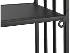 Estante De Parede Em Metal, 2 Prateleiras, Preto - Nacera